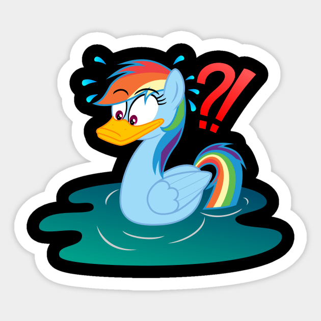 Rainbow Dash Duck My Little Pony Sticker by Rutger_J